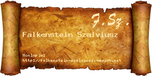 Falkenstein Szalviusz névjegykártya